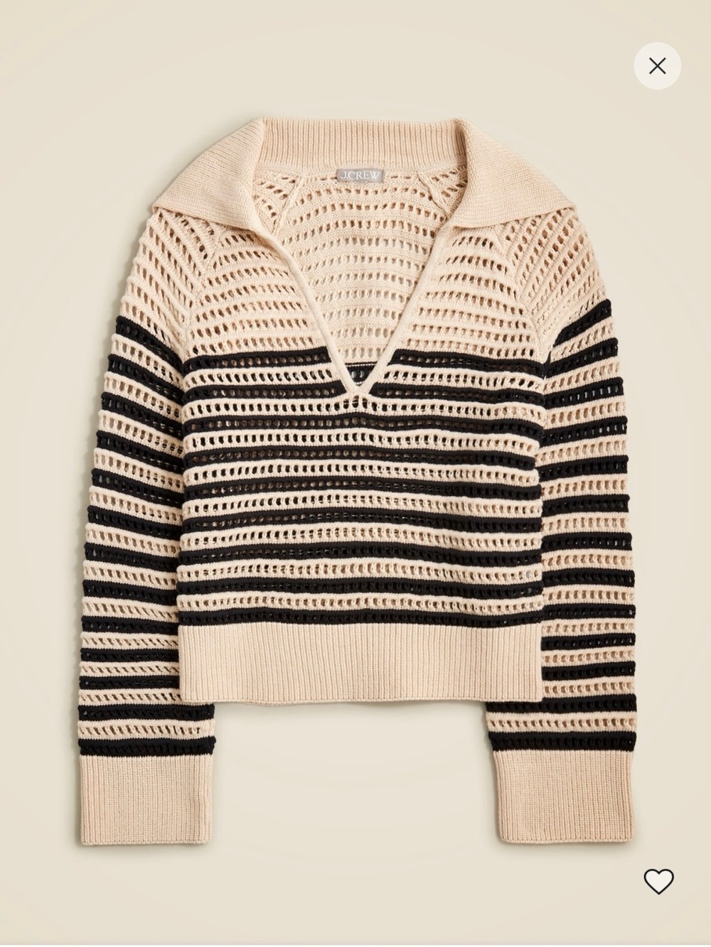 J.Crew Crochet Sailor Collar Sweater